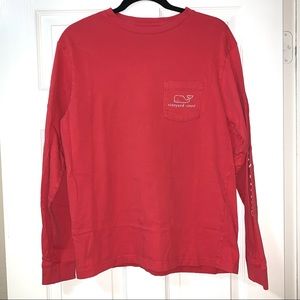 Vineyard Vines Light Red Long Sleeve Tee